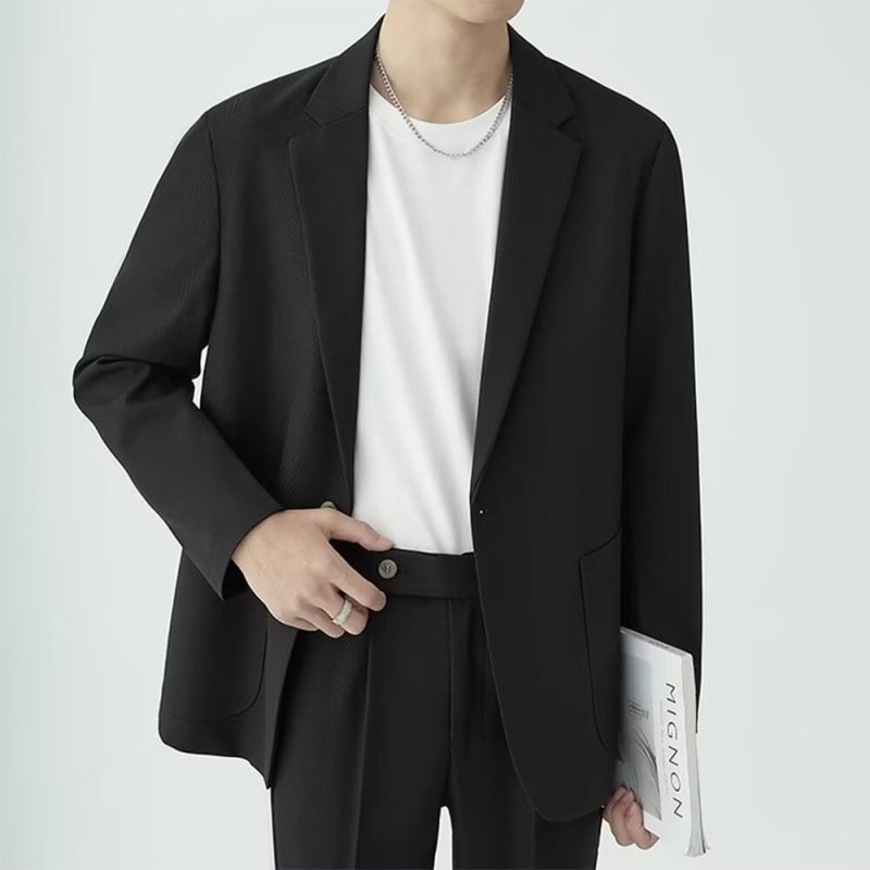 American High Street Leisure Suit Men Loose Drooping Korean Style - Image 3