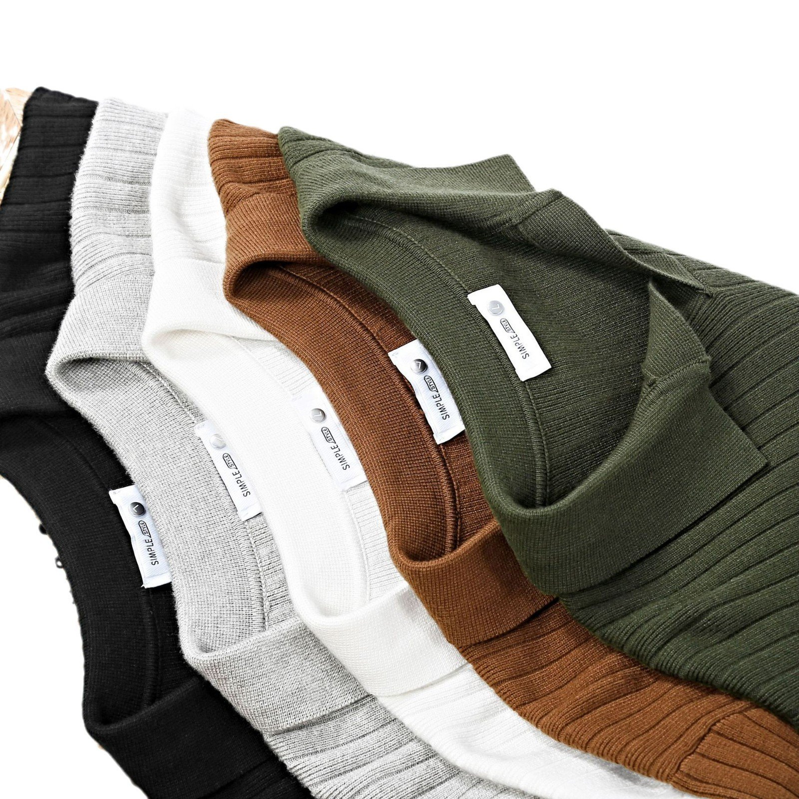 Men's Vertical V-neck Young Lapel Casual Sweater - Image 4