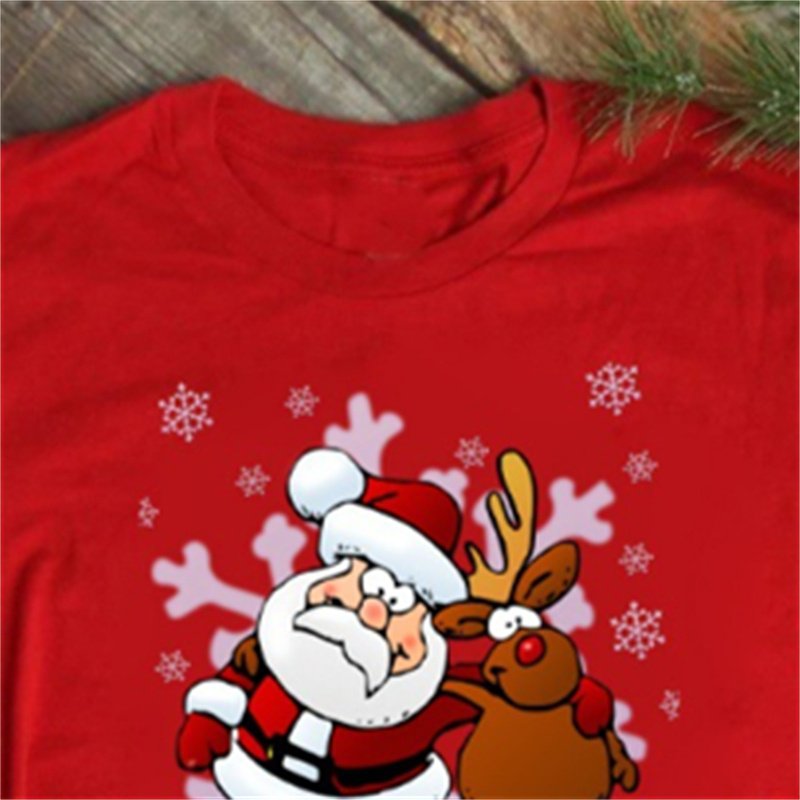 Cartoon Fashion Letter Plus Size Crew Neck Top For Women - Image 7