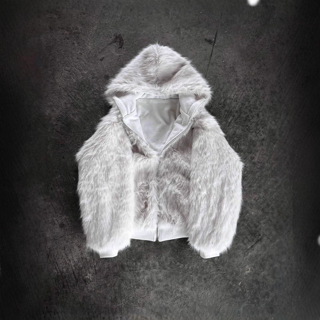 Positive And Negative Wearable Fashion Hooded Cardigan Simple Street Warm And Simple - Image 3