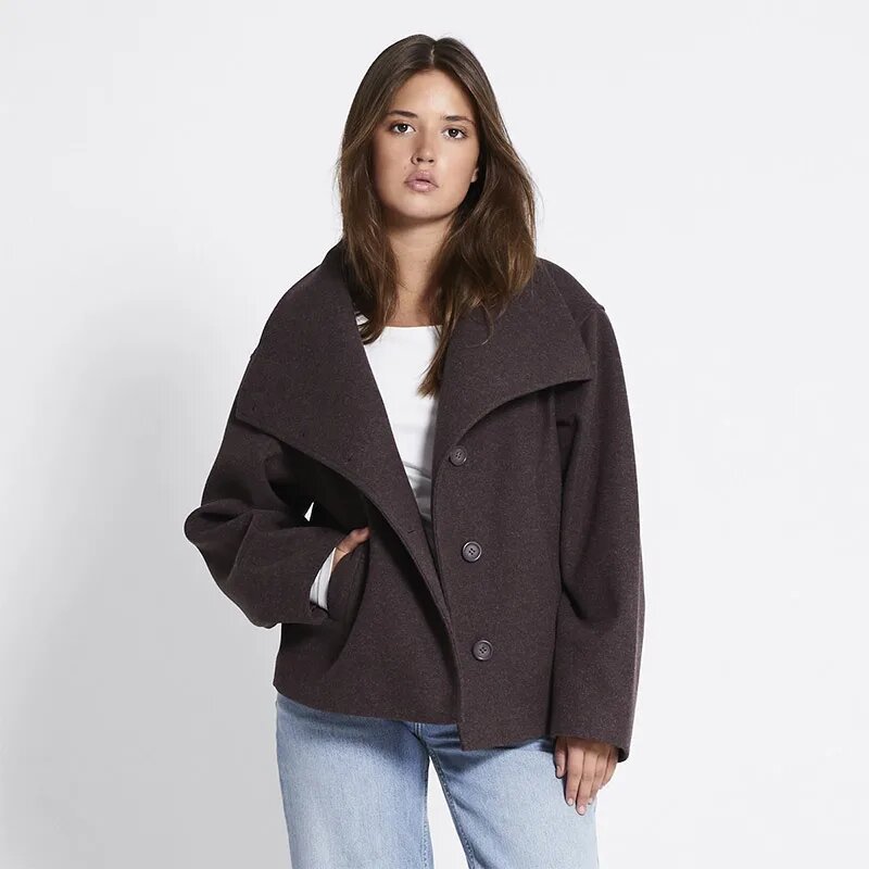 New European And American Style French Casual Single-breasted Woolen Coat - Image 6