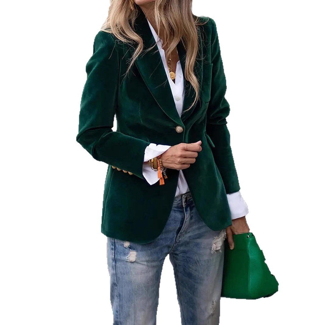 Women's Fashionable Elegant Solid Color Coat - Image 5