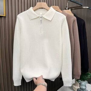Trendy Brand Pu Shuai Men's Autumn And Winter High-grade Half Zipper Sweater