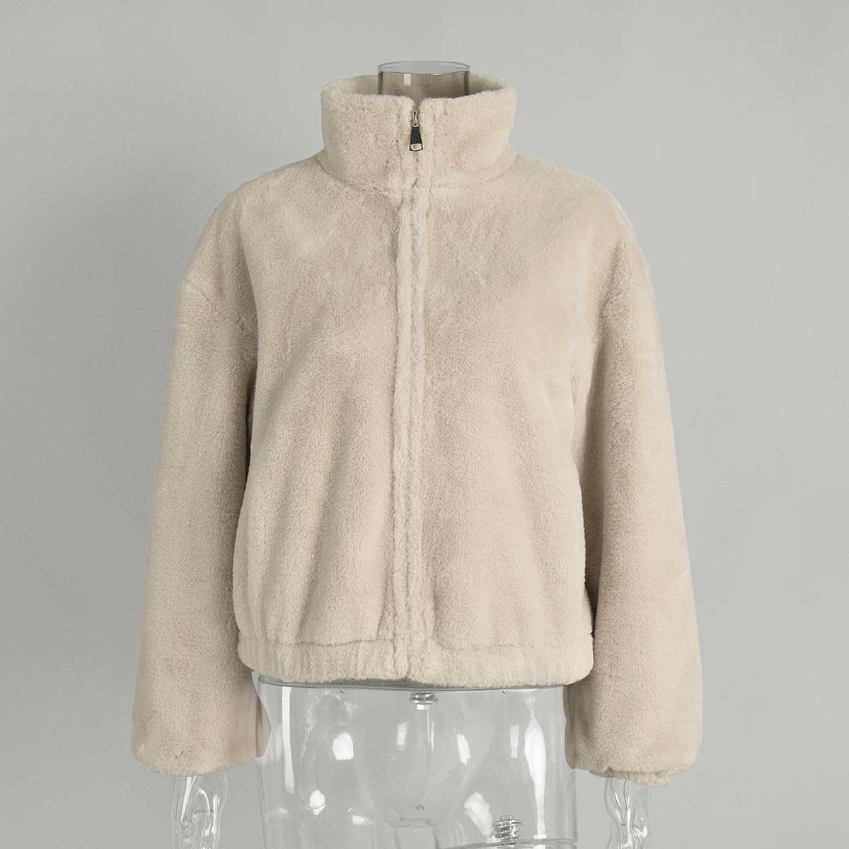 Autumn And Winter Warm Zipper Fur Jacket - Image 6