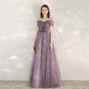 Purple Host Star Sky Toast Dress Shoulder To Shoulder