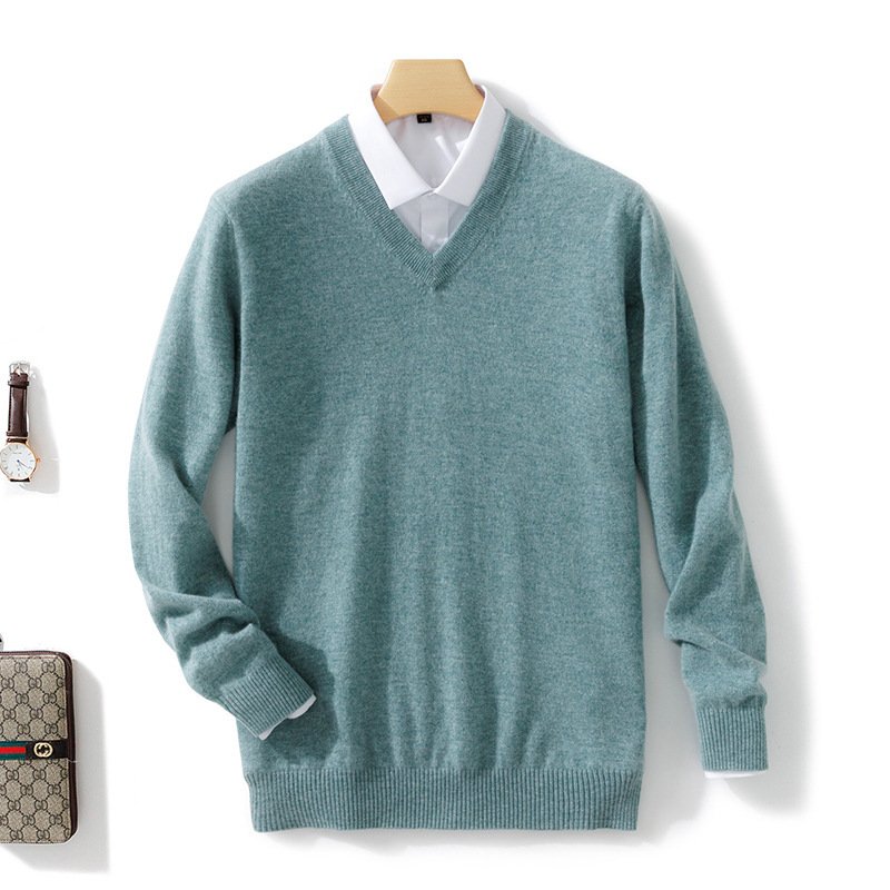 Men's Solid Color Plus Size Winter Bottoming Knitted Sweater - Image 9