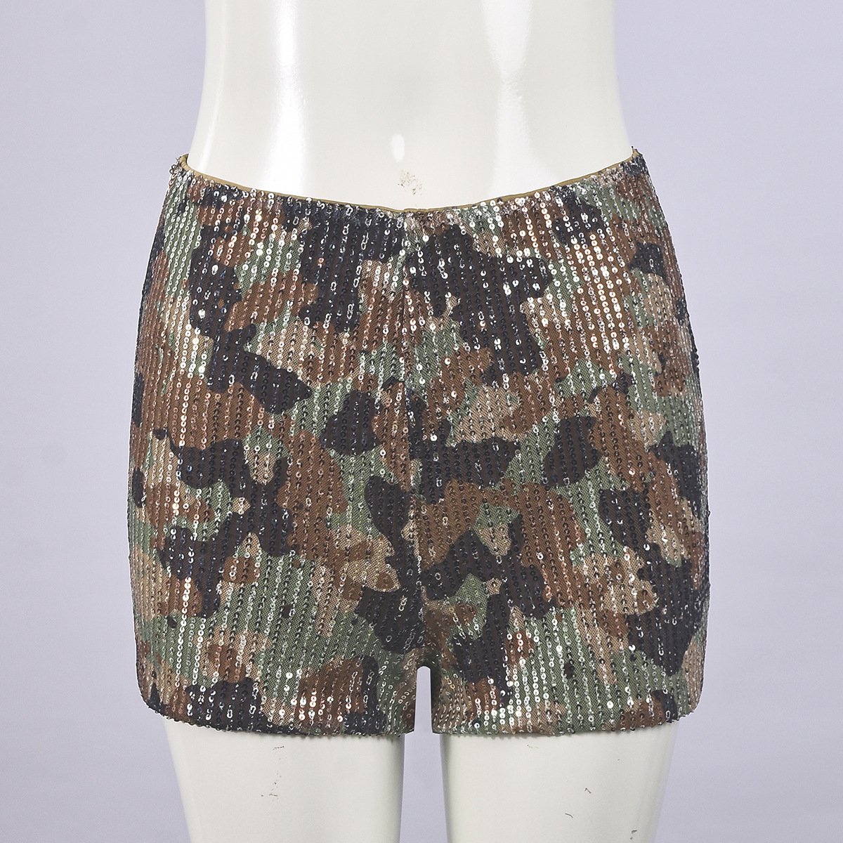 Leopard Print Elastic Waist Casual Shorts - Image 9