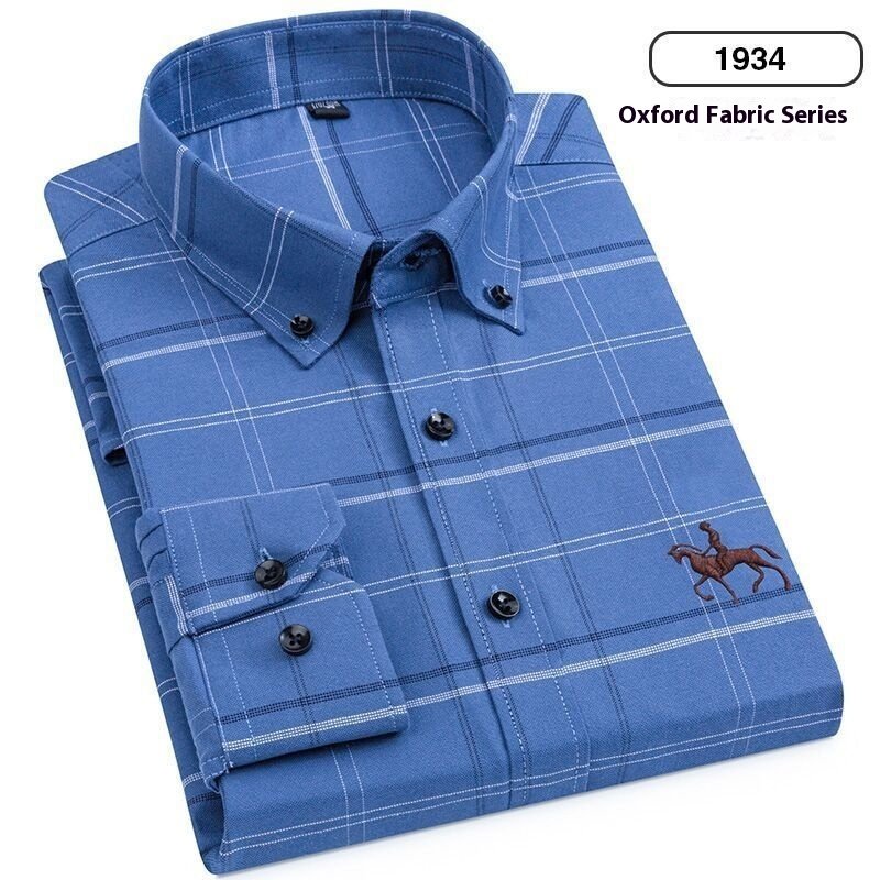 Men's Cotton Long-sleeved Casual Shirt - Image 3
