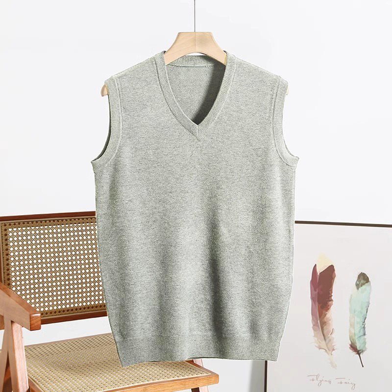 V-neck Sweater Vest Men's Autumn And Winter Warm - Image 3