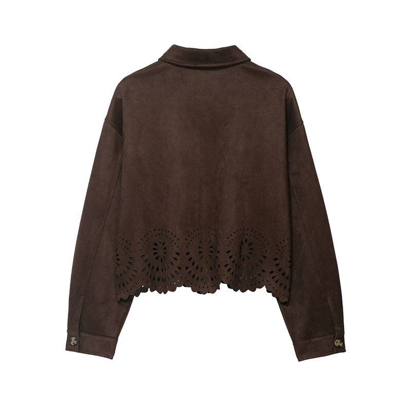 Women's Hollow-out Hem Top And Pants - Image 3