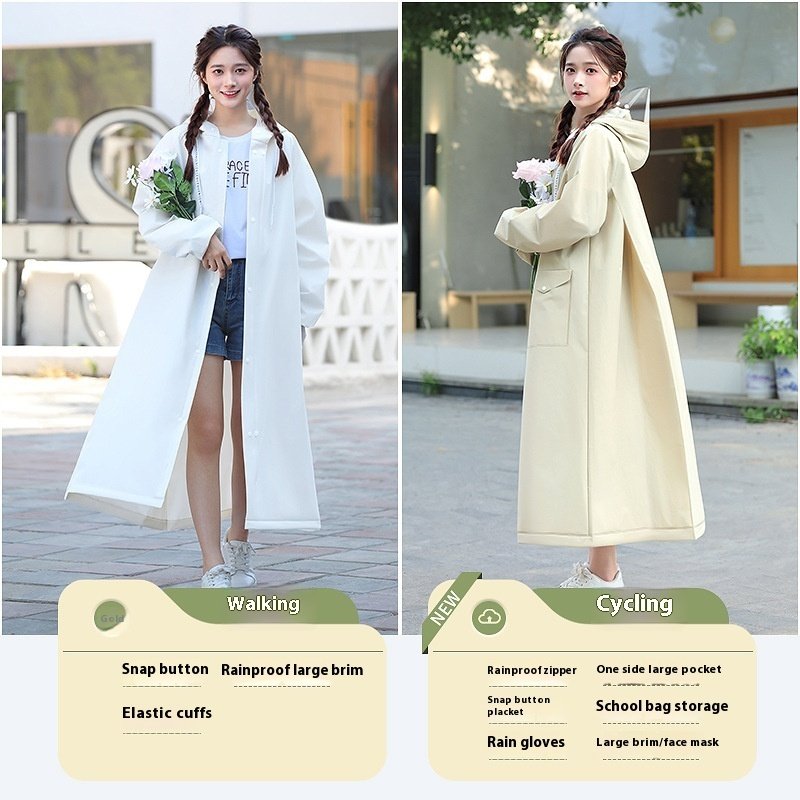 Raincoat Female Electric Battery Motorcycle Outerwear Single - Image 3