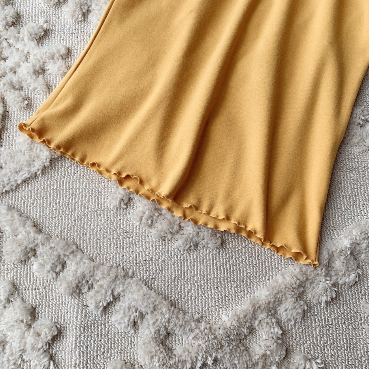 Women's Wooden Ear Half-high Collar Long Sleeves Solid Color Inner Wear Slim Top - Image 4