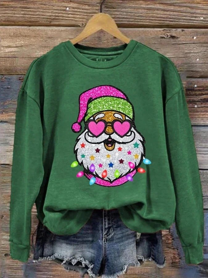 Christmas Element Printed Round-neck Non-hoodie Sweater - Image 7