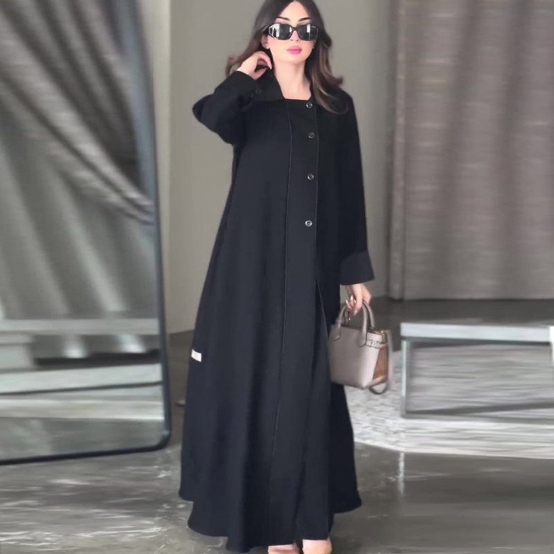 Women's Retro Biker's Mid-length Coat - Image 2