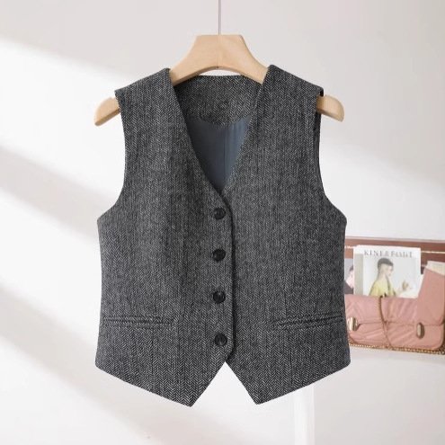British Old Money Style Woolen Vest Female Spring - Image 2