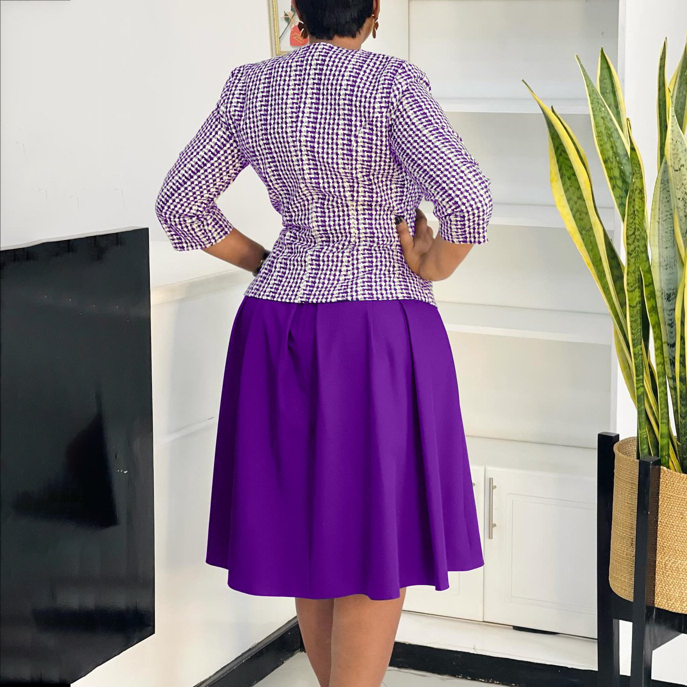 Winter Fashion Long Sleeve Coat Vest Skirt - Image 4