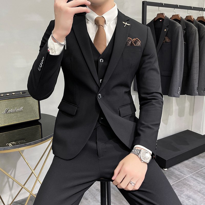 Wedding Dress Suit 3-piece Business Men's Suit - Image 10