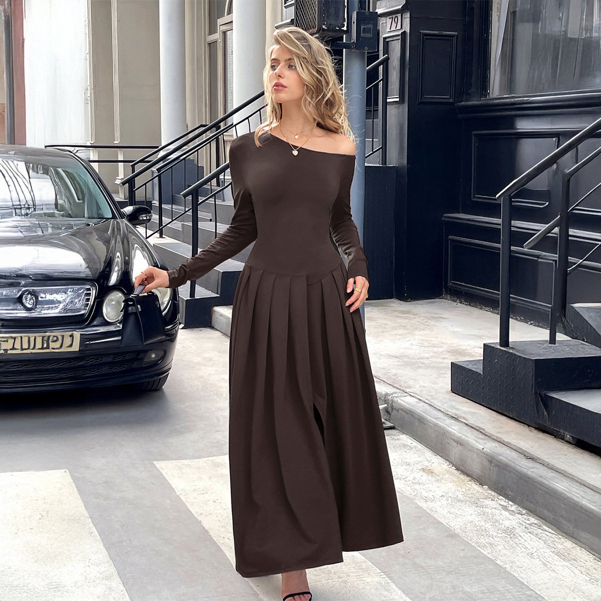Women's High Waist Long Skirt Dress - Image 4