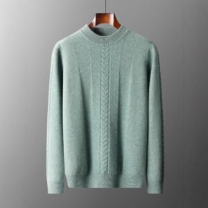 Half Collar Cashmere Sweater Men's Long Sleeve