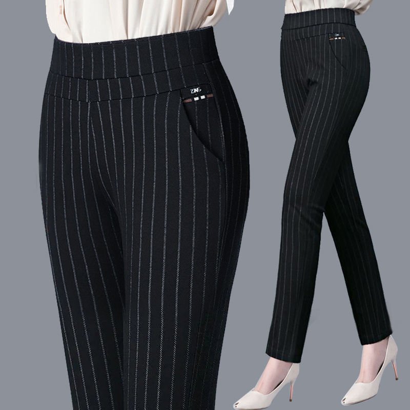 Tight High Waist Female Straight-leg Trousers - Image 3