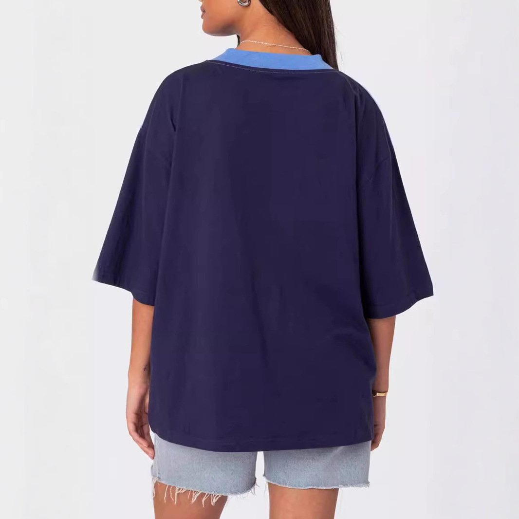 Digital Loose Hip Hop Retro Crew Neck Top - Image 2