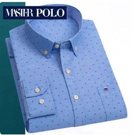 Middle-aged Men's Long Sleeve Pure Cotton Plaid Shirt - Image 3