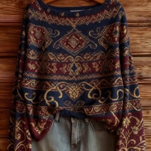 Lady Retro Style Long Sleeve