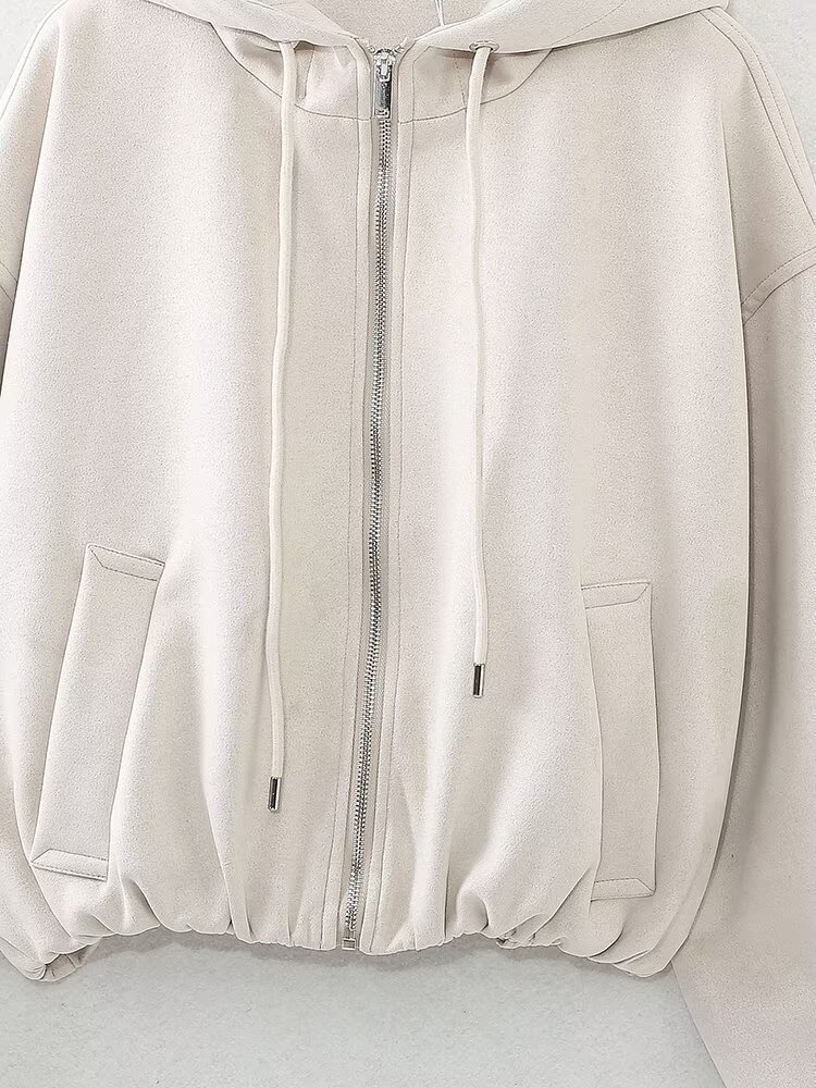 New Women's Fashion Hooded Jacket Coat - Image 5