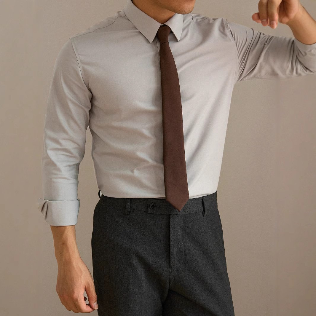 Men's High-end Ironing Free Long Sleeves Shirt