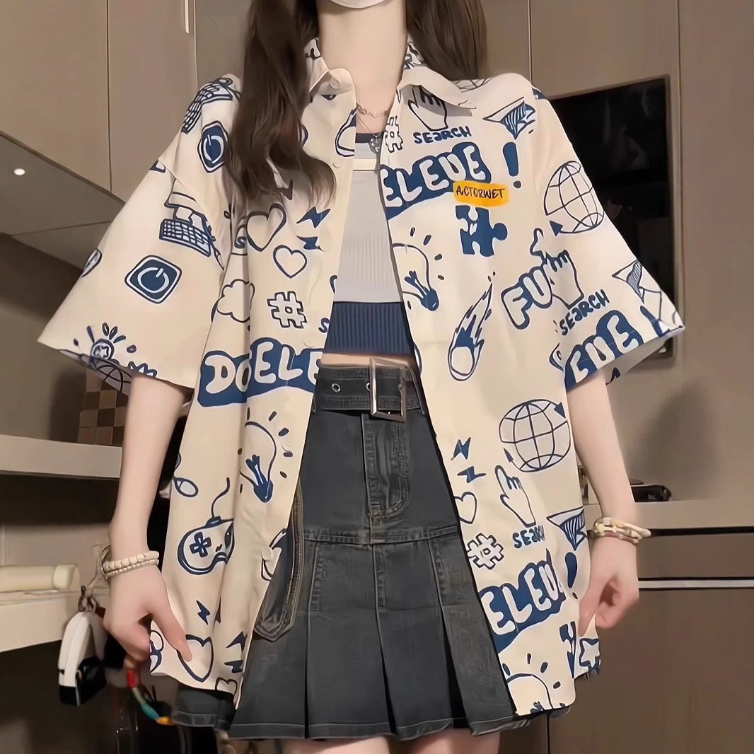 Student Loose Slim Fit Casual Shirt - Image 3