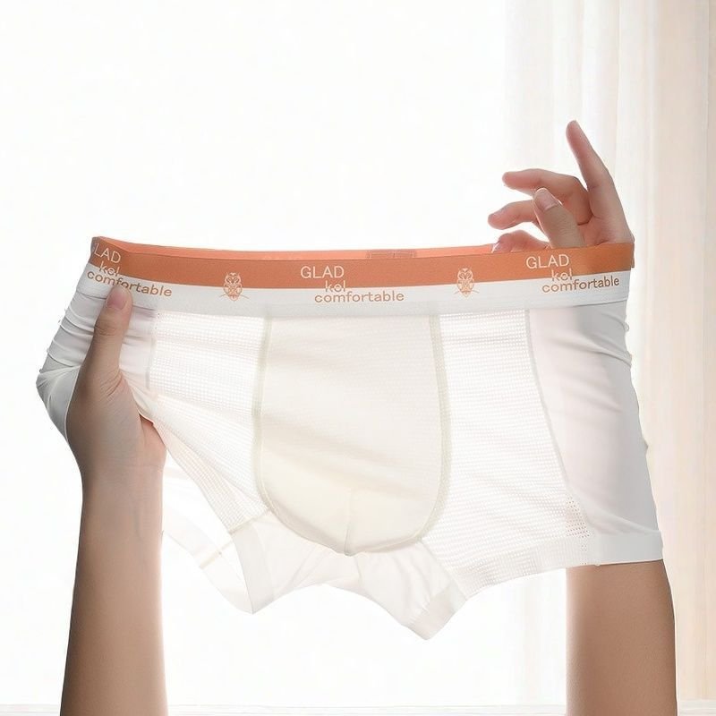 Ice Silk Thin Mesh Breathable Traceless Boxer Shorts - Image 7