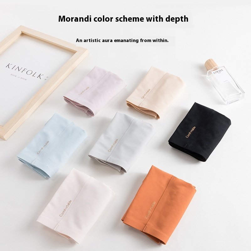 Ice Silk Underwear For Women Traceless Mid Waist Cotton Crotch Antibacterial - Image 2