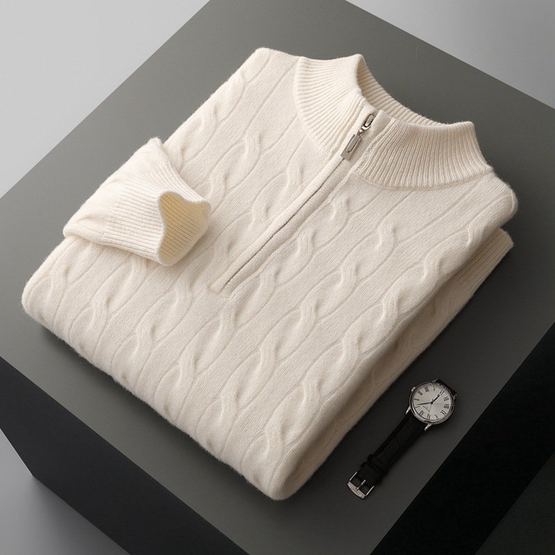 Jacquard Double-strand Thickened Long-sleeved Sweater - Image 8