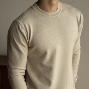 Tencel Wool Autumn And Winter Round Neck Long Sleeve Sweater Men