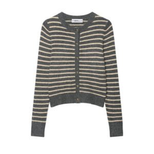 Pure Desire Style Loose Casual Striped Knitted Coat For Women