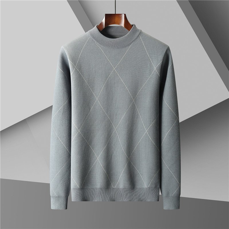 Round Neck Trend Loose Leisure Warm Long Sleeve Men's Sweater - Image 2