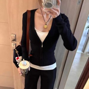 Women's Long Sleeve Korean Style Sense Of Design Versatile Bottoming Top