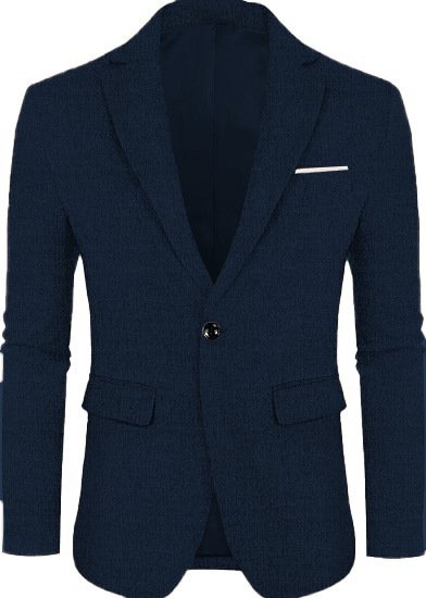 Linen Leisure Single Button Lightweight Business Pure Color Flat Collar Suit Jacket Men - Image 10