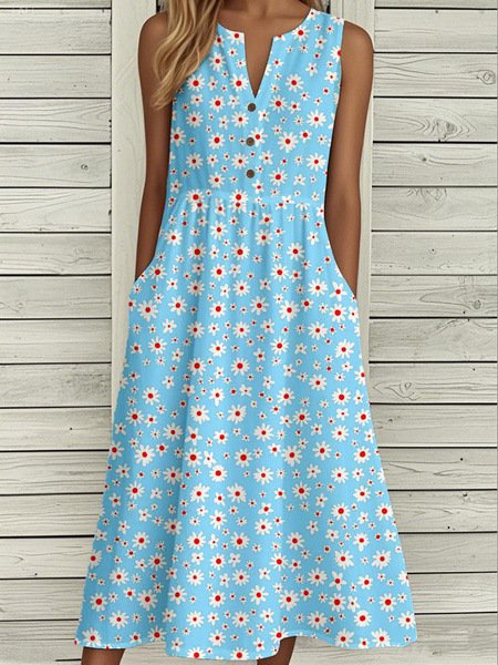 Women's Casual V-neck Sleeveless Dress - Image 7