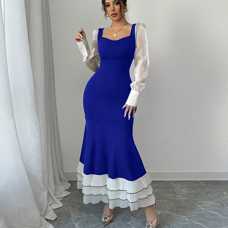 Women's Versatile European And American Style Slim Fit Long Sleeved Dress - Image 3