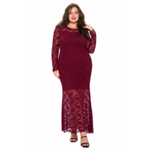 Women's New Lace Slim Fishtail Dress