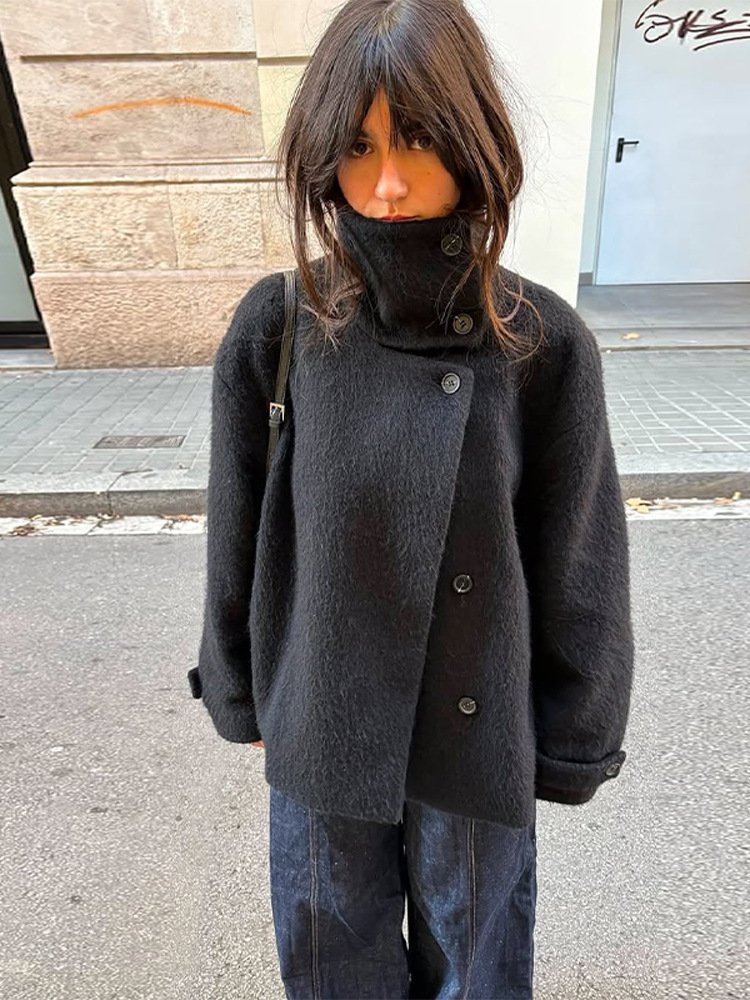 High-grade Graceful Stand Collar Short Coat - Image 6