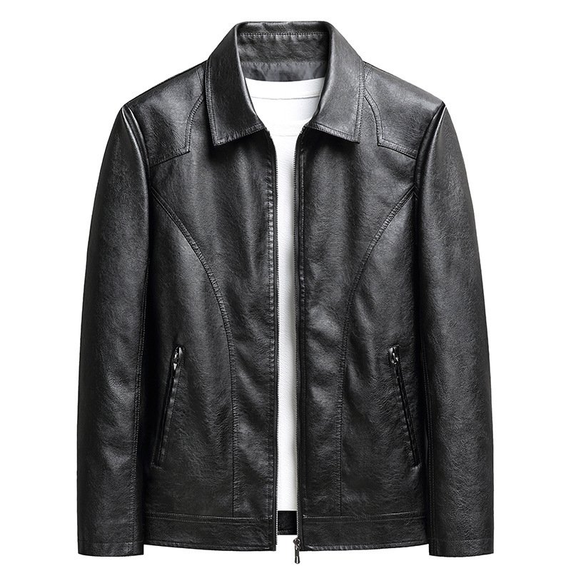 Men's Thin Leather Jacket - Image 3