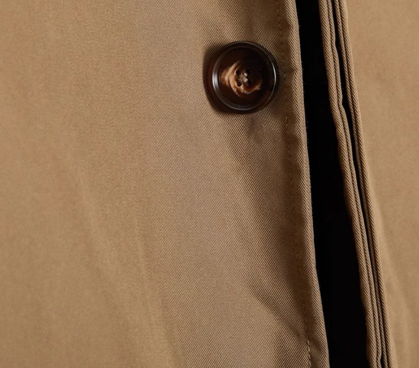 Retro Down Mid-length Trench Coat - Image 4