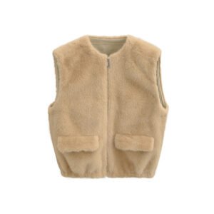 Women's Faux Fur Zipper Waistcoat