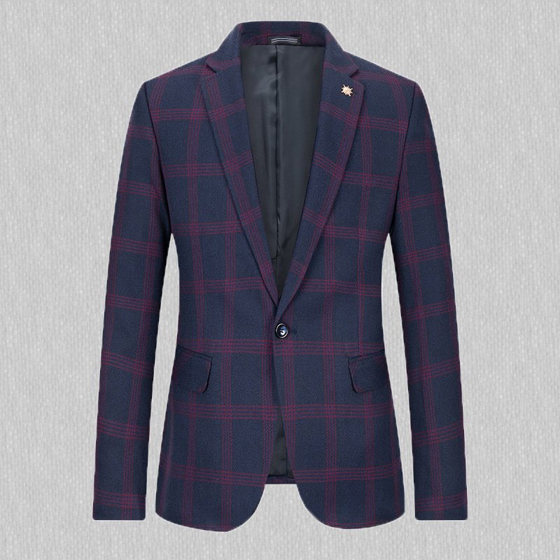 Men's Trendy Slim Fit Small Business Suit Casual Handsome Coat - Image 2